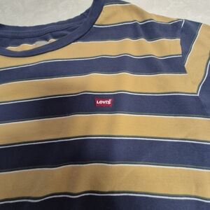 Levi's Navy And Mustard Striped T-shirts Men's Size XXL.